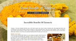 Desktop Screenshot of greatturmericbenefits.com
